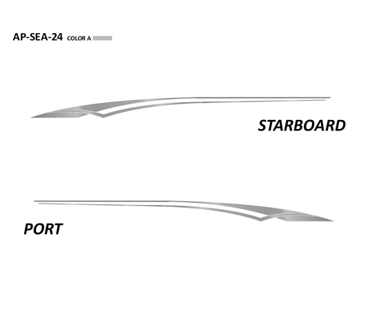 AP-SEA-24 - Sea Ray Series 1 Color Vinyl Boat Graphics Kit