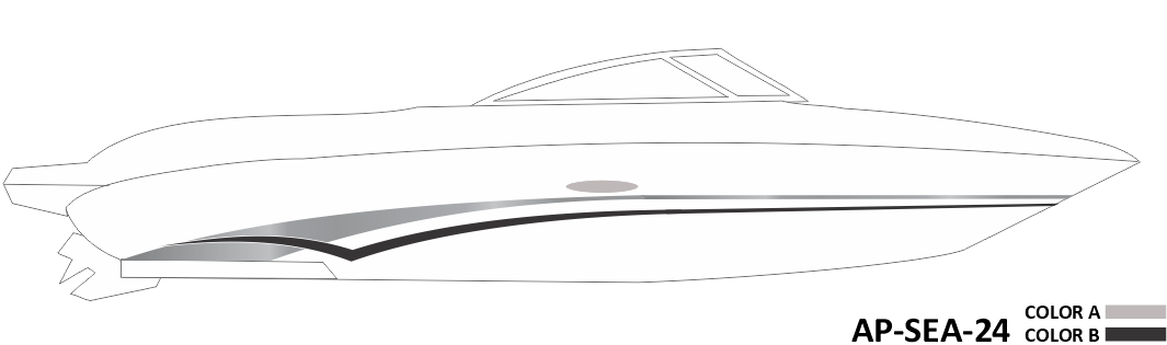AP-SEA-24 - Sea Ray Series 2 Color Vinyl Boat Graphics Kit