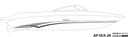 AP-SEA-24 - Sea Ray Series 2 Color Vinyl Boat Graphics Kit