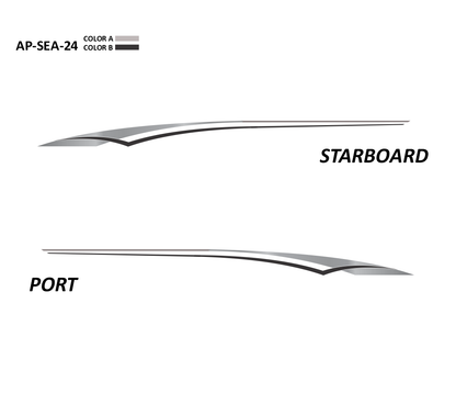 AP-SEA-24 - Sea Ray Series 2 Color Vinyl Boat Graphics Kit