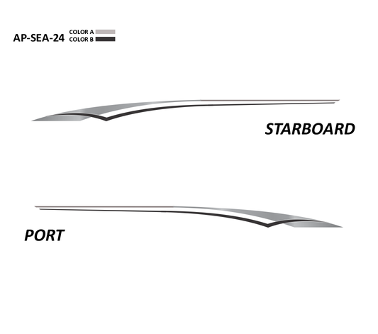 AP-SEA-24 - Sea Ray Series 2 Color Vinyl Boat Graphics Kit