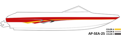 AP-SEA-25 - Sea Ray Series 3 Color Vinyl Boat Graphics Kit