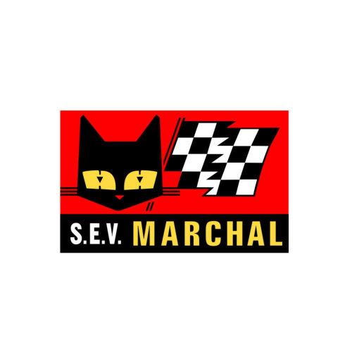 S.E.V. Red Marchal Sponsor Decal - 6 Inches x 3.75 Inches