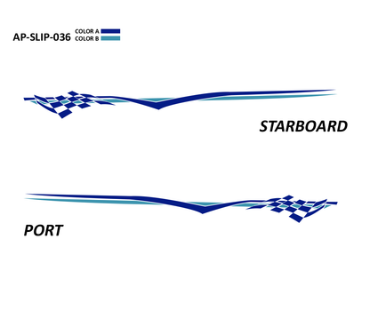 AP-SLIP-036 - Slipstream Series 2 Color Vinyl Boat Graphics Kit