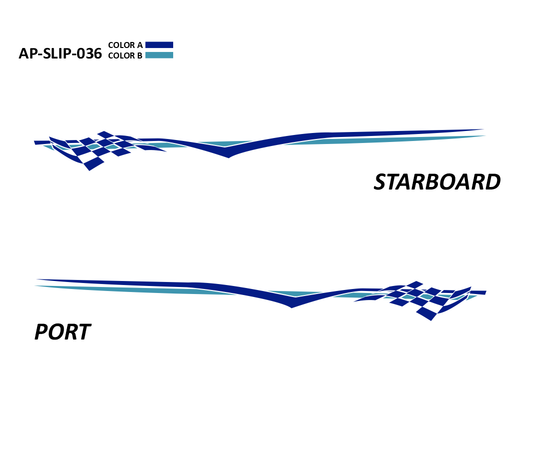 AP-SLIP-036 - Slipstream Series 2 Color Vinyl Boat Graphics Kit