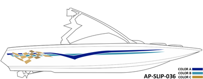 AP-SLIP-036 - Slipstream Series 3 Color Vinyl Boat Graphics Kit