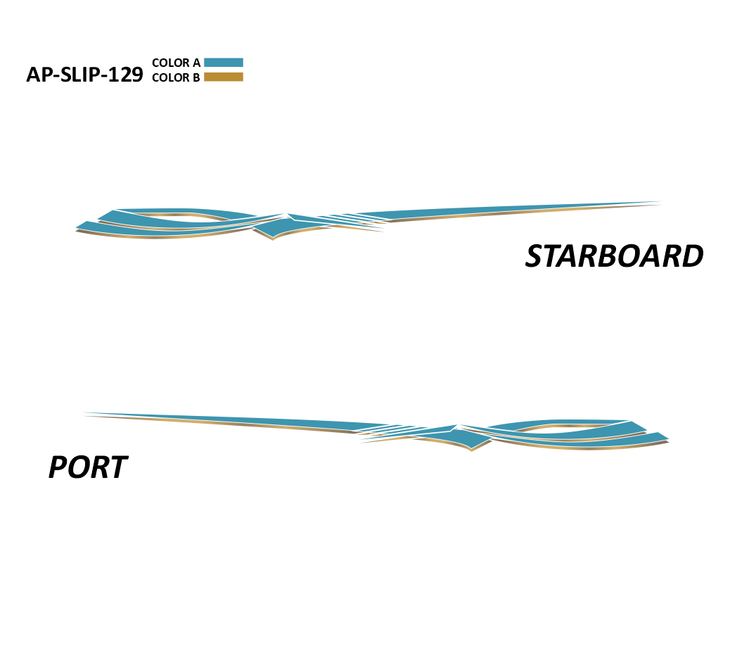 AP-SLIP-129 - Slipstream Series 2 Color Vinyl Boat Graphics Kit