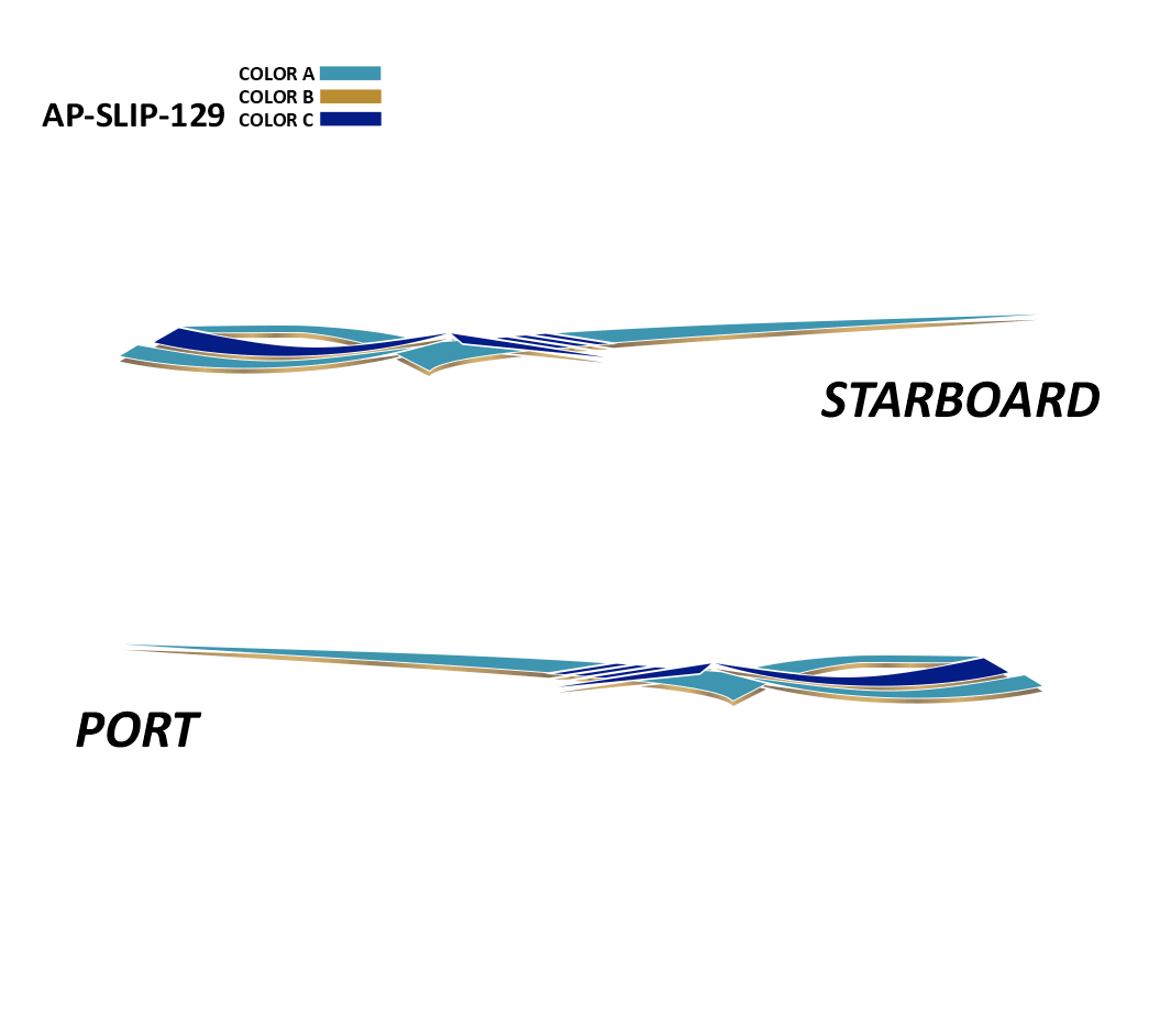 AP-SLIP-129 - Slipstream Series 3 Color Vinyl Boat Graphics Kit ...