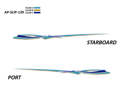 AP-SLIP-129 - Slipstream Series 3 Color Vinyl Boat Graphics Kit