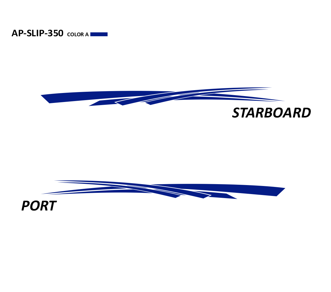 AP-SLIP-350 - Slipstream Series 1 Color Vinyl Boat Graphics Kit
