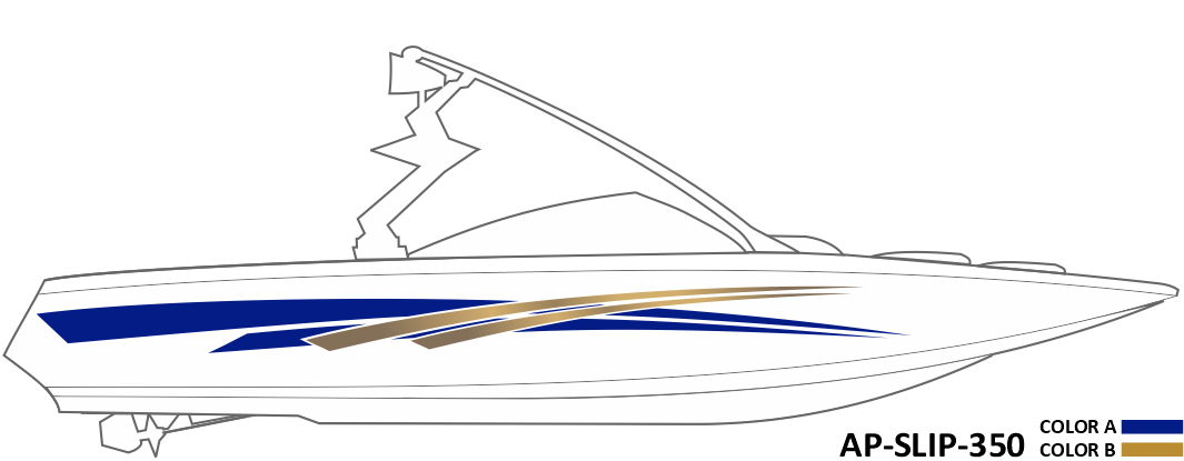 AP-SLIP-350 - Slipstream Series 2 Color Vinyl Boat Graphics Kit