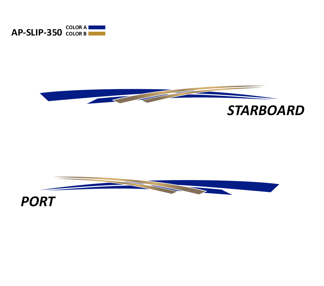 AP-SLIP-350 - Slipstream Series 2 Color Vinyl Boat Graphics Kit