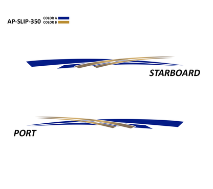 AP-SLIP-350 - Slipstream Series 2 Color Vinyl Boat Graphics Kit