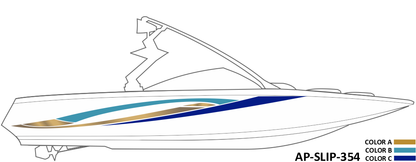 AP-SLIP-354 - Slipstream Series 3 Color Vinyl Boat Graphics Kit