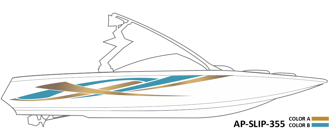 AP-SLIP-355 - Slipsteam Series 2 Color Vinyl Boat Graphics Kit