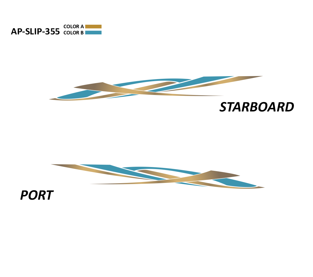 AP-SLIP-355 - Slipsteam Series 2 Color Vinyl Boat Graphics Kit
