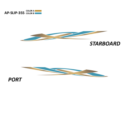 AP-SLIP-355 - Slipsteam Series 2 Color Vinyl Boat Graphics Kit