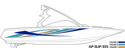 AP-SLIP-355 - Slipstream Series 3 Color Vinyl Boat Graphics Kit