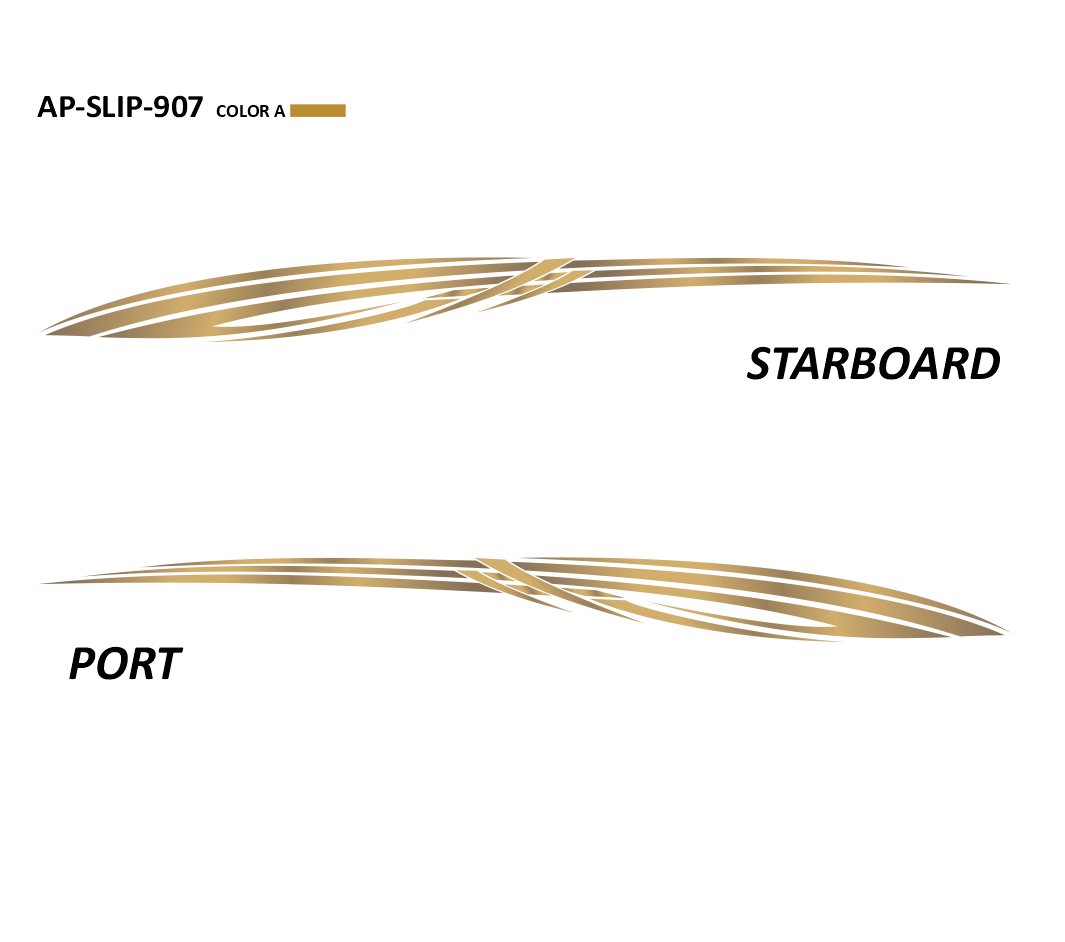 AP-SLIP-907 Slipstream Series 1 Color Vinyl Boat Graphics Kit