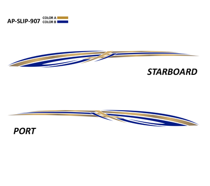 AP-SLIP-907 Slipstream Series 2 Color Vinyl Boat Graphics Kit