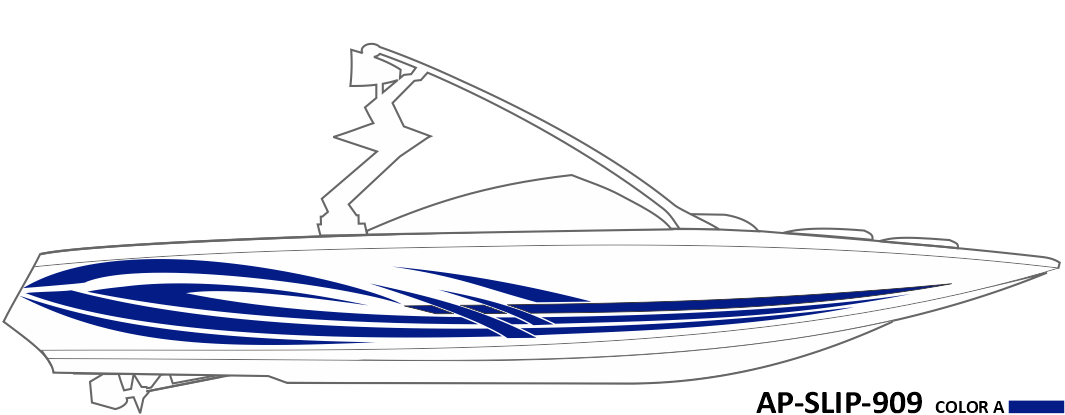 AP-SLIP-909 - Slipstream Series 1 Color Vinyl Boat Graphics Kit