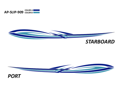 AP-SLIP-909 - Slipstream Series 2 Color Vinyl Boat Graphics Kit