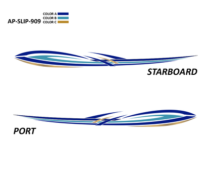 AP-SLIP-909 - Slipstream Series 3 Color Vinyl Boat Graphics Kit