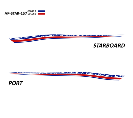 AP-STAR-157 - Starlight Series 2 Color Vinyl Boat Graphics Kit