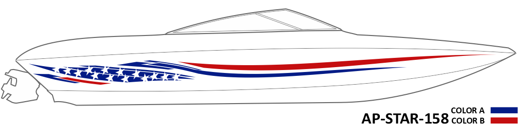 AP-STAR-158 - Starlight Series 2 Color Vinyl Boat Graphics Kit