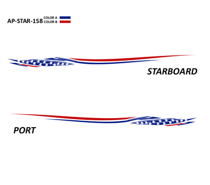 AP-STAR-158 - Starlight Series 2 Color Vinyl Boat Graphics Kit