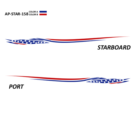 AP-STAR-158 - Starlight Series 2 Color Vinyl Boat Graphics Kit