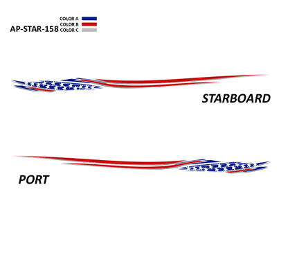 AP-STAR-158 - Starlight Series 3 Color Vinyl Boat Graphics Kit