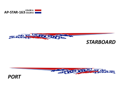 AP-STAR-163 - Starlight Series 2 Color Vinyl Boat Graphics Kit
