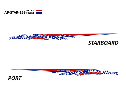 AP-STAR-163 - Starlight Series 2 Color Vinyl Boat Graphics Kit