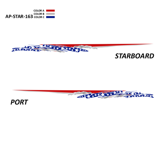 AP-STAR-163 - Starlight Series 3 Color Vinyl Boat Graphics Kit
