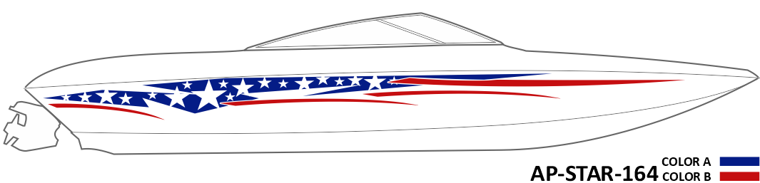 AP-STAR-164 - Starlight Series 2 Color Vinyl Boat Graphics Kit