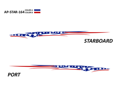 AP-STAR-164 - Starlight Series 2 Color Vinyl Boat Graphics Kit