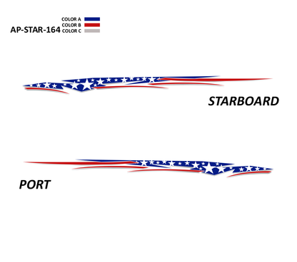 AP-STAR-164 - Starlight Series 3 Color Vinyl Boat Graphics Kit