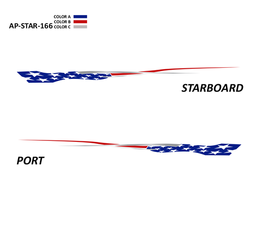 AP-STAR-166 - Starlight Series 3 Color Vinyl Boat Graphics Kit