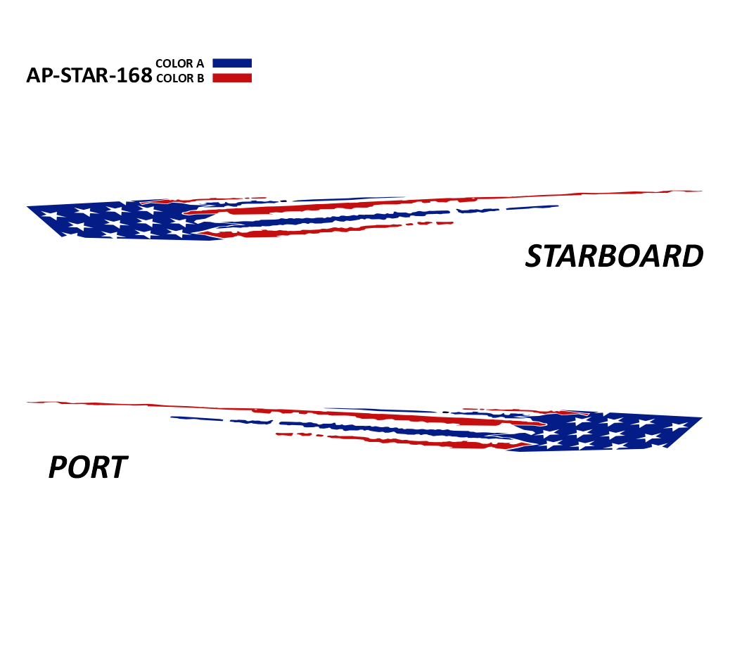 AP-STAR-168 - Starlight Series 2 Color Vinyl Boat Graphics Kit