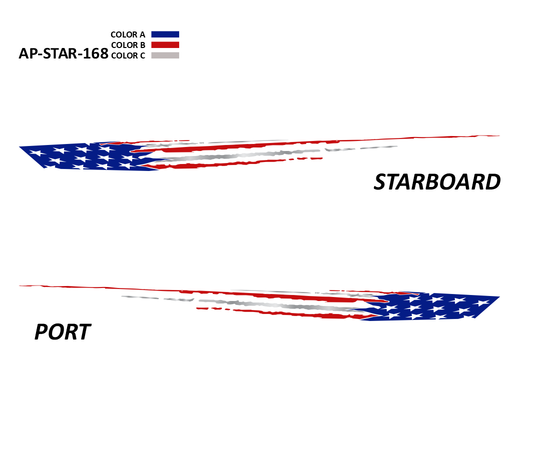 AP-STAR-168 - Starlight Series 3 Color Vinyl Boat Graphics Kit