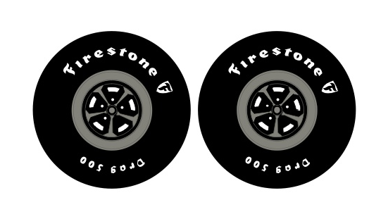 Stencil Set - 15 Inch Wheel Firestone Drag 500