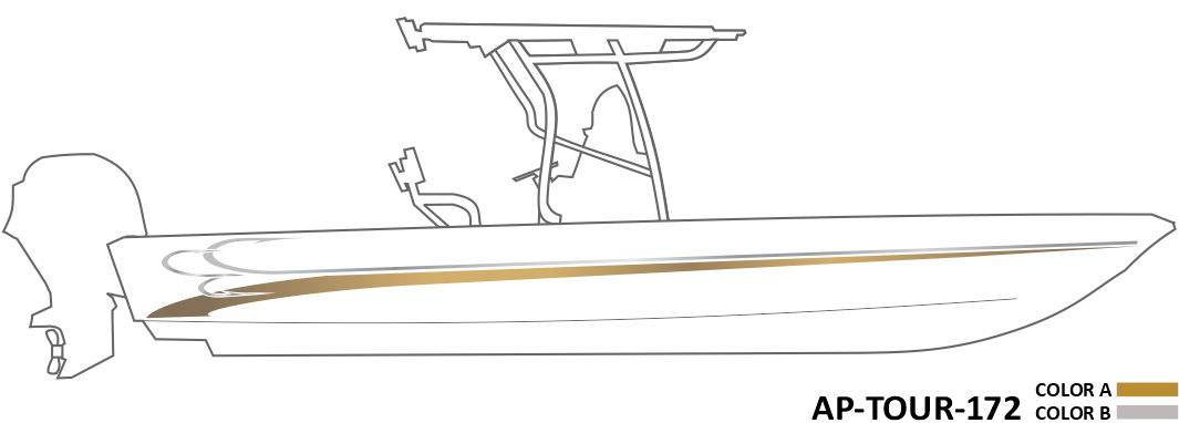 AP-TOUR-172 - Tournament Series 2 Color Vinyl Boat Graphics Kit