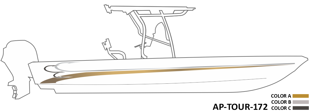 AP-TOUR-172 - Tournament Series 3 Color Vinyl Boat Graphics Kit