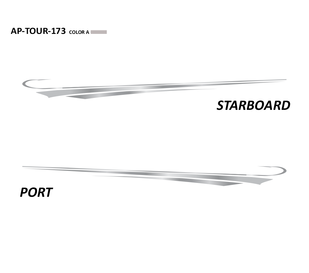 AP-TOUR-173 - Tournament Series 1 Color Vinyl Boat Graphics Kit