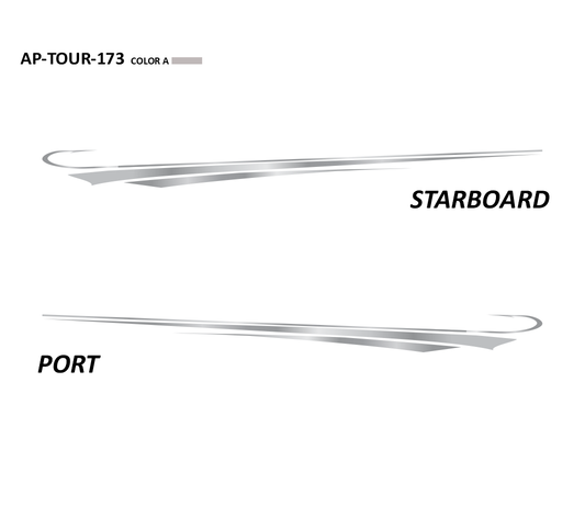 AP-TOUR-173 - Tournament Series 1 Color Vinyl Boat Graphics Kit