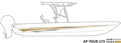 AP-TOUR-173 - Tournament Series 2 Color Vinyl Boat Graphics Kit