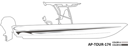 AP-TOUR-174 - Tournament Series 2 Color Vinyl Boat Graphics Kit