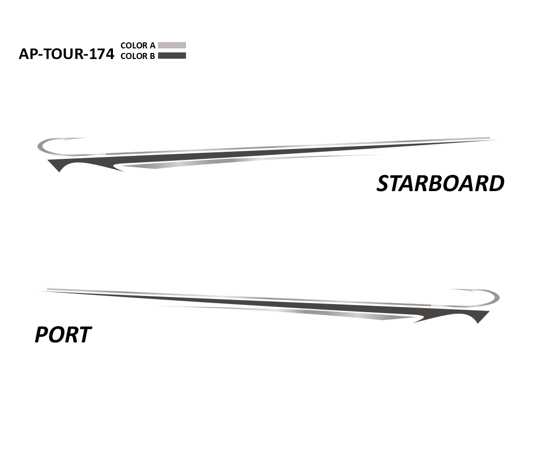 AP-TOUR-174 - Tournament Series 2 Color Vinyl Boat Graphics Kit