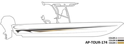 AP-TOUR-174 - Tournament Series 3 Color Vinyl Boat Graphics Kit